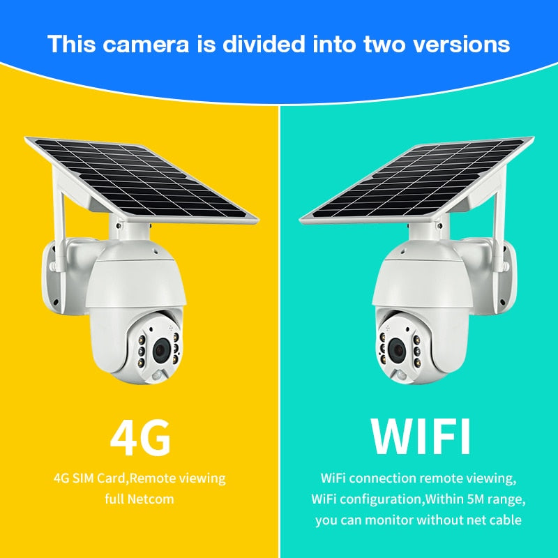 Brand 4G SIM Card WIFI Solar Battery PTZ Camera 1080P Outdoor Waterproof PIR Alarm Motion Detection P2P CCTV Camera